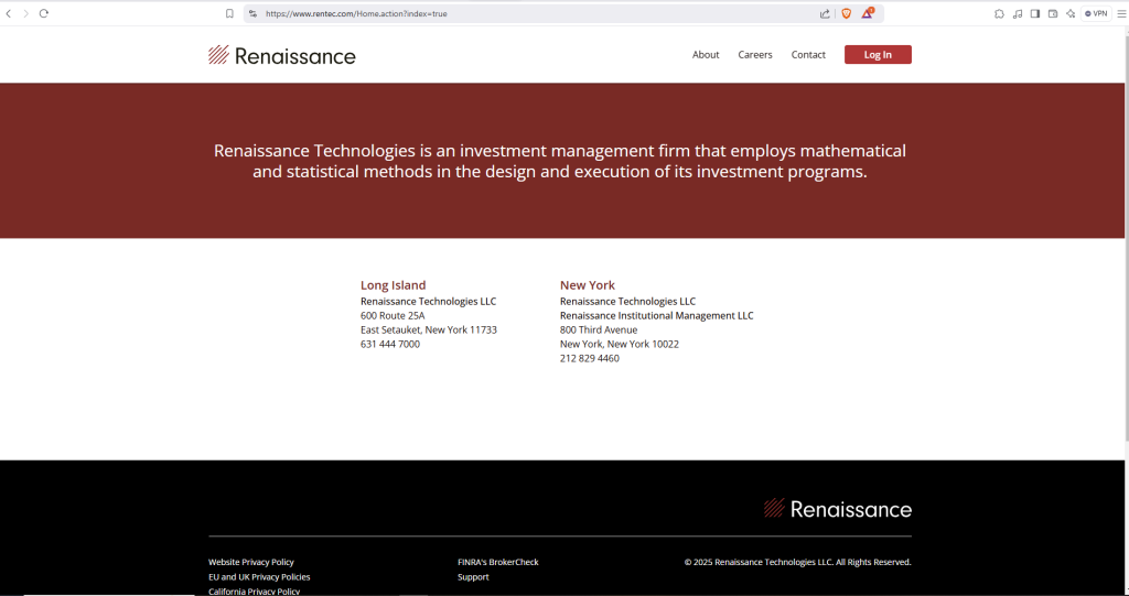  Renaissance Technologies (Medallion Fund)